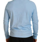 Dsquared² Light Blue Printed Long Sleeves Men Sweater