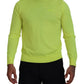 Dsquared² Yellow Green Long Sleeves Men Pullover Sweater