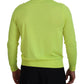 Dsquared² Yellow Green Long Sleeves Men Pullover Sweater