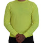 Dsquared² Yellow Green Long Sleeves Men Pullover Sweater