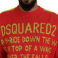 Dsquared² Orange Cotton Printed Long Sleeves Pullover Sweater