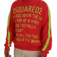 Dsquared² Orange Cotton Printed Long Sleeves Pullover Sweater