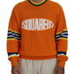 Dsquared² Orange Printed Long Sleeves Men Pullover Sweater