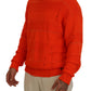 Dsquared² Orange Cotton Long Sleeves Men Pullover Sweater