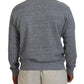 Dsquared² Gray Crystal Embellishment Men Pullover Sweater