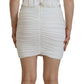 Dsquared² White Viscose Sleeveless Bodycon Mini Dress