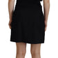 Dsquared² Black Polyester Short Sleeves Sheath Mini Dress