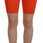 Dsquared² Orange Viscose Mid Waist Slim Fit Bermuda Shorts