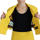 Dsquared² Yellow Double Breasted Mini Suit Blazer Skirt Set