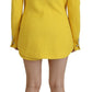 Dsquared² Yellow Peak Double Breasted Suit Blazer Short Set