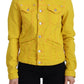 Dsquared² Yellow Collared Long Sleeves Denim Jacket