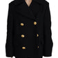 Dsquared² Black Double Breasted Coat Blazer Jacket