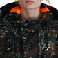 Dsquared² Green Hooded Goth Camouflage Print Parka Coat Jacket