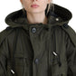 Dsquared² Green Hooded Full Zip Long Parka Coat Jacket