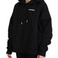 Dsquared² Black Logo Patch Cotton Hoodie Sweatshirt Sweater