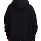 Dsquared² Black Logo Patch Cotton Hoodie Sweatshirt Sweater