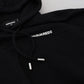 Dsquared² Black Logo Patch Cotton Hoodie Sweatshirt Sweater