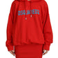 Dsquared² Red Logo Print Cotton Hoodie Sweatshirt Sweater