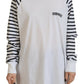 Dsquared² White Cotton Striped Crew Neck Short Sleeve Sweater