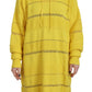 Dsquared² Yellow Cotton Knitted Hooded Pullover Sweater