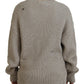 Dsquared² Beige Cotton Knitted Crewneck Pullover Sweater