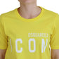 Dsquared² Yellow CottonShiny Icon Renny Dress Crewneck T-shirt