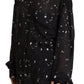 Dsquared² Black Polka Dots Collared Button Down Blouse Top