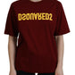 Dsquared² Maroon Logo Cotton Crewneck Short Sleeve Tee T-shirt