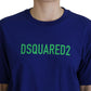 Dsquared² Blue Logo Cotton Crewneck Short Sleeve Tee T-shirt