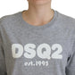 Dsquared² Gray Logo Cotton Crewneck Short Sleeve Tee T-shirt