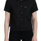 Dsquared² Black Collared Button Down Short Sleeves Polo Top