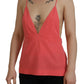 Dsquared² Pink Sleeveless Spaghetti Strap Cami V-neck Top