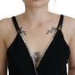 Dsquared² Black Embellished Deep V-neck Sleeveless Tank Top