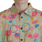 Dsquared² Beige Floral Collared Button Down Long Sleeves Shirt