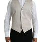 Dolce & Gabbana Off White Cotton Waistcoat Dress Formal Vest