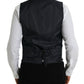 Dolce & Gabbana Black Wool Waistcoat Dress Formal Vest