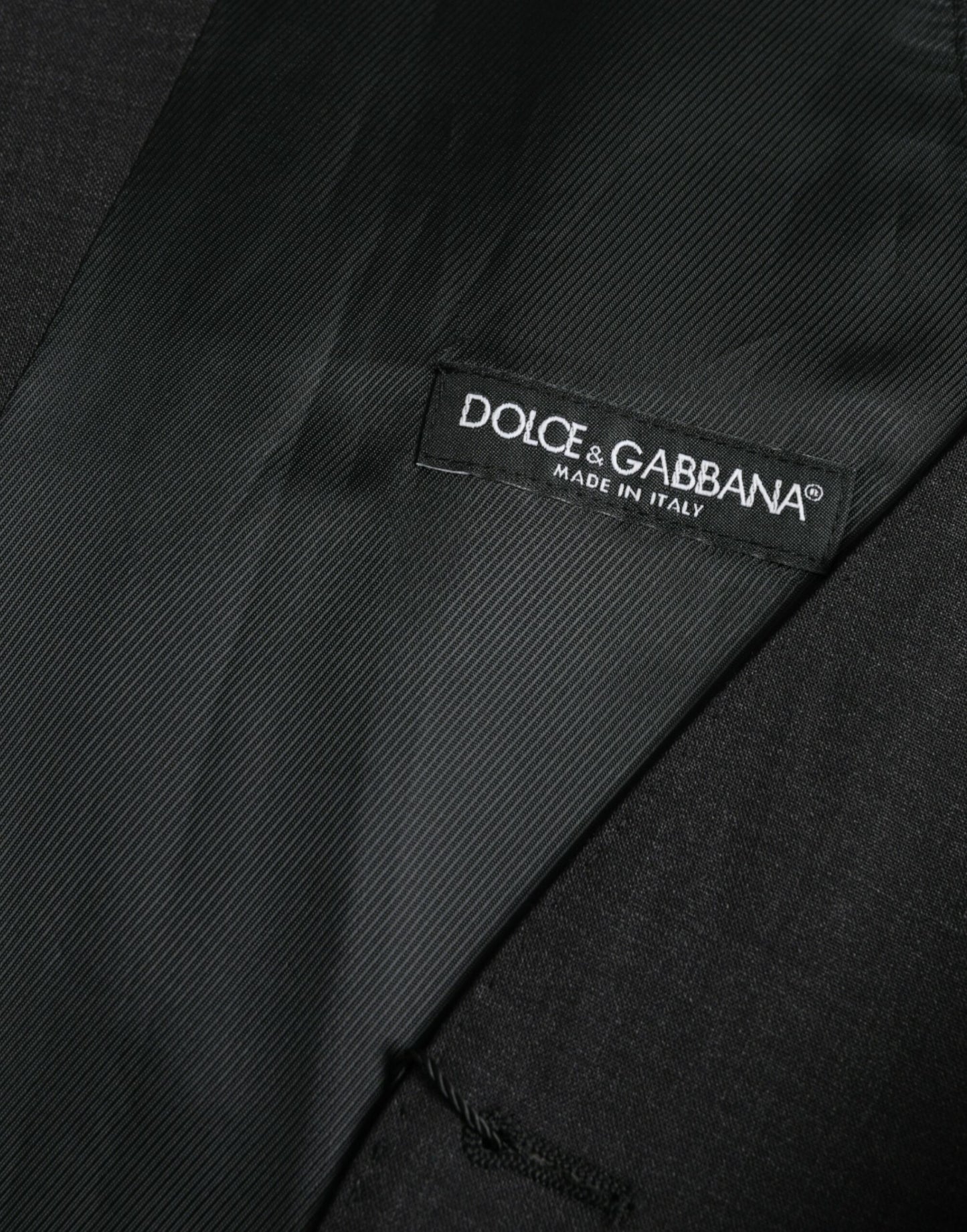 Dolce & Gabbana Black Cotton Waistcoat Dress Formal Vest