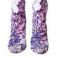 Dolce & Gabbana White Floral Jersey Stretch Boots Shoes