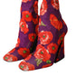 Dolce & Gabbana Purple Floral Jersey Stretch Boots Shoes