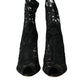 Dolce & Gabbana Black Stretch Taormina Lace Boots Shoes