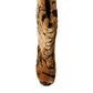 Dolce & Gabbana Brown Tiger Fur Leather Mid Calf Boots Shoes