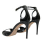 Dolce & Gabbana Black KEIRA Leather Heels Sandals Shoes