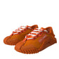 Dolce & Gabbana Orange NS1 Low Top Sports Sneakers Shoes