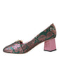 Dolce & Gabbana Multicolor Floral Jacquard Crystal Heels Pumps Shoes