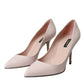 Dolce & Gabbana Light Pink Leather Bellucci Heels Pumps Shoes