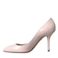 Dolce & Gabbana Light Pink Leather Bellucci Heels Pumps Shoes