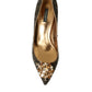 Dolce & Gabbana Gold Sequin Crystals Bellucci Heels Pumps Shoes