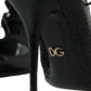 Dolce & Gabbana Black Python Leather Mary Jane Pumps Shoes