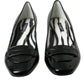 Dolce & Gabbana Black Patent Leather Block Heels Pumps Shoes