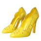 Dolce & Gabbana Yellow Crystal CINDERELLA Heels Pumps Shoes